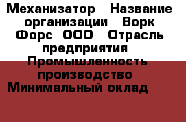 Механизатор › Название организации ­ Ворк Форс, ООО › Отрасль предприятия ­ Промышленность, производство › Минимальный оклад ­ 43 000 - Все города Работа » Вакансии   . Адыгея респ.,Адыгейск г.